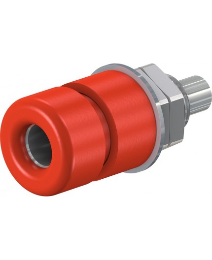 Threaded Stud Panel Mount Receptacle #8-#4 Red E-1015-1627 Female 
