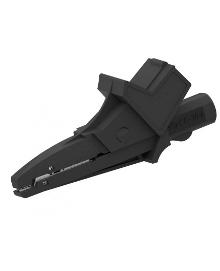 Electro-PJP 5004/LM-IEC-black Ø4mm. safety crocodile clip.