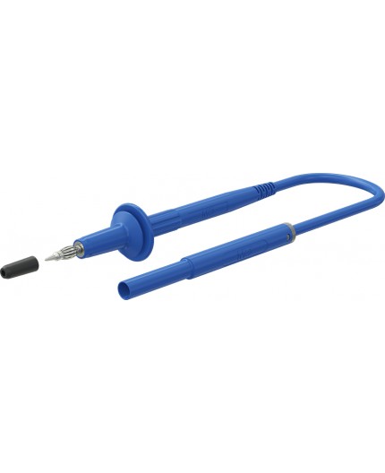 Ø4mm safety high voltage test lead with MULTILAM plug with rigid sleeve on one end and Ø test probe on the other end.