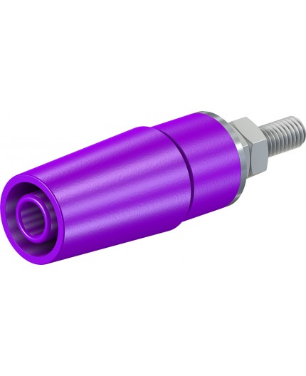 Boccola di sicurezza 4mm. nichelata per montaggio sporgente.